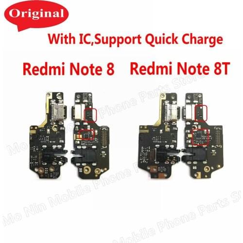 For Xiaomi Redmi Note 8 8T Pro New Microphone USB Charging Port Board Earphone jack Flex Cable Connector Parts