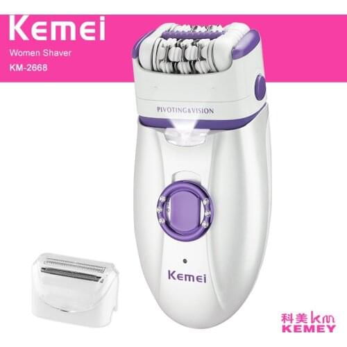 Kemei 5 In 1 Rechargeable Shaver Electric Epilator Waterproof Shaving Hair Remover Women Defeatherer Massager Callus Set