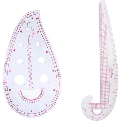 Plastic French Curve Metric Sewing Ruler Measure for Dressmaking Tailor Grading Rule Pattern Making Tool Sewing Accessories
