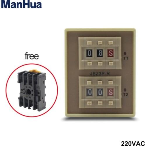 ManHua TIME RELAY JSZ3P-R 220VAC 0.01S-990H Brand new and original relay