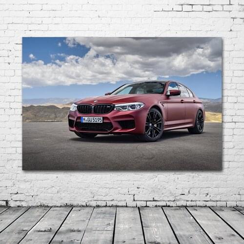 Luxury Car Sportscar B M W M5 Cloud Vehicle Wallpaper Supercar Posters Canvas Print Paintings Wall Art for Living Room Decor