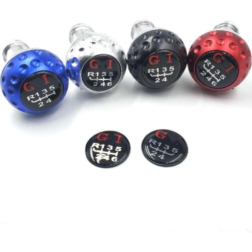 1Pcs 6 Speed/5 Speed Car Styling Car Manual Trans Gear Shift Shifter Knob Stick Head Knob Aluminum With 3 Plastic Hoses