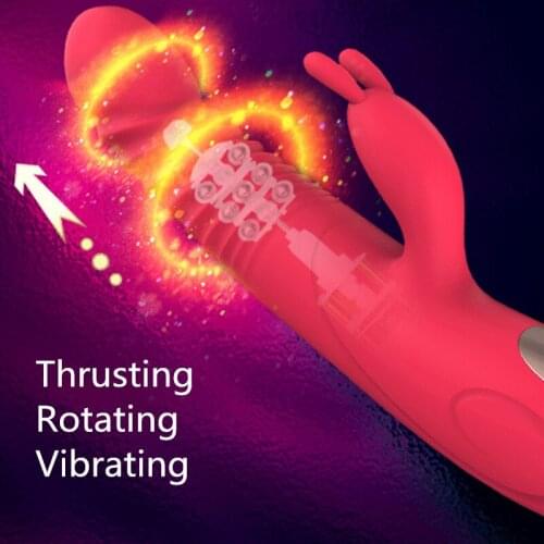 Sex Toys Clitoris G-spot Vibrators Thrusting Dildo 8 Frequency Vibrating Masturbator 7 Frequency Rotating Massage Magic Wand