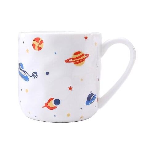 Bone China Cute Mug Couple Cup Ceramic Covered Spoon Student Cup Coffee Milk Fruit Tea Mug Drinkware Brithday Gift Free Shiping