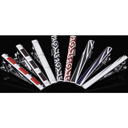 Mixed Newly Korean Fashion Necktie Tie Clips Bars 19 Styles for Regular Ties Mens Jewelry Accessory Mix Order Wholesale 30pcs