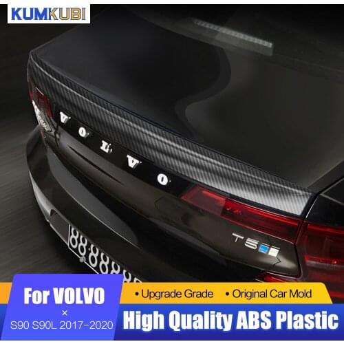 For Volvo S90 S90L Black Spoiler ABS Material Car Rear Wing Primer Color Rear Spoiler For VOLVO S90 spoiler 2017 2018 2019 2020
