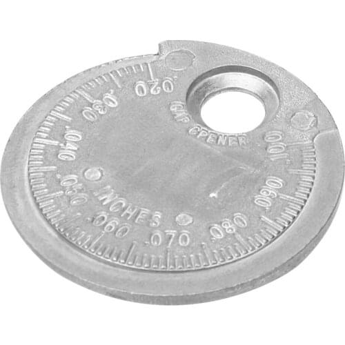 DIYWORK Aluminum Alloy Spark Plug Gap Gauge Spark Plug Gauge Measurement Tool Coin-Type 0.6-2.4mm/ 0.020-1.00inchRange