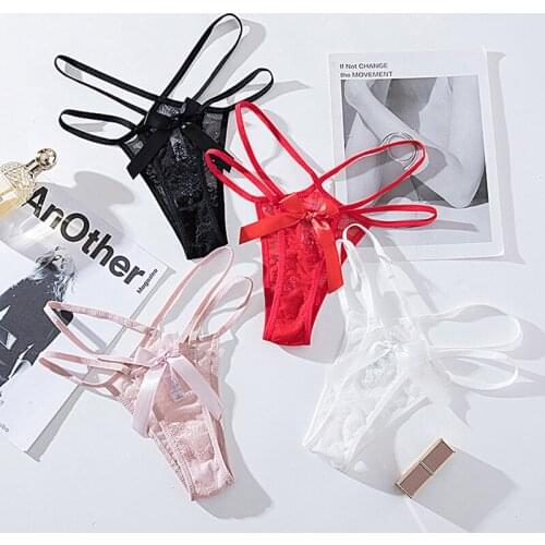 3pc/lot Sexy Panties Women Underwear Transparent Briefs Europe Lace Lingerie Pants Hip Up Underpants Female Thong Knickers