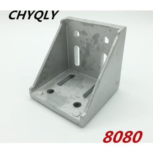 2pcs 8080 corner fitting angle aluminum L connector bracket fastener match use 8080 industrial aluminum profile