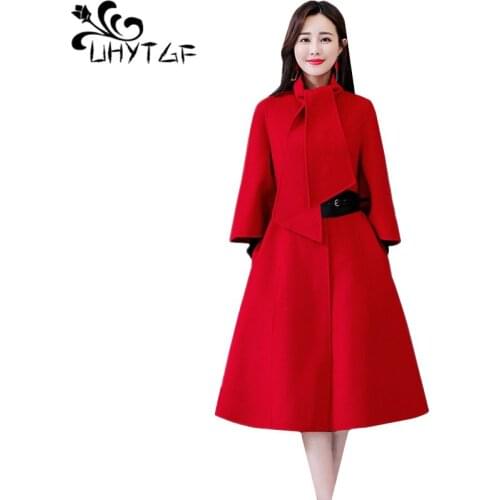 Женские черные пальто UHYTGF China At AliExpress