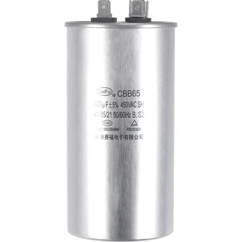 Uxcell Run Capacitor Round CBB65 100uF 100mfd 450V AC with Terminal for Air Conditioner