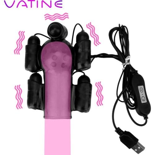 VATINE Glans Vibrator Penis Trainer Ring Male Masturbation Sex Toys for Men Delayed Ejaculation Penis Massager Penis Vibrator