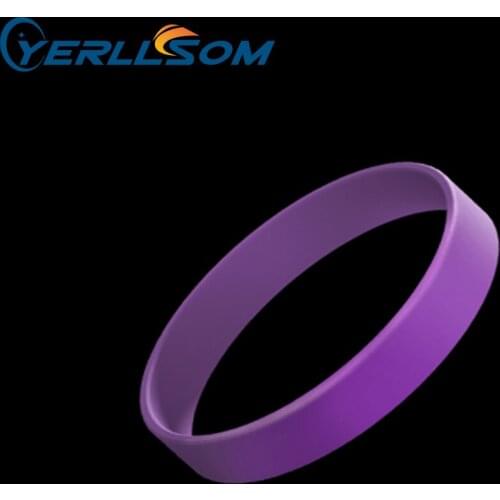 YERLLSOM 100pcs/Lot high quality 1/2inch dark purple silicone bracelets for events B20060464