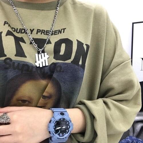 2020 new fashion Brand Undefeated Five Bar Necklace Fashion Network Red Personality Pendant Hip-Hop Students Men Ornament