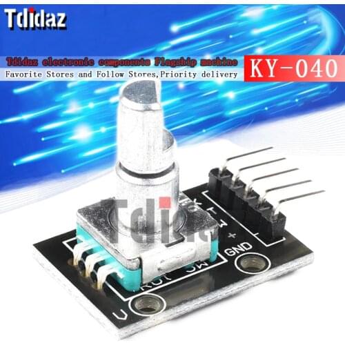 360 Degrees EC11 Rotary Encoder Module For Arduino Brick Sensor Switch Development Board KY-040 With Pins