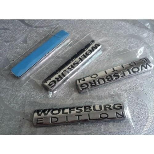 4pcs WOLFSBURG EDITION Emblem ABS Auto Car Trunk Rear Side Decal Sticker Badge