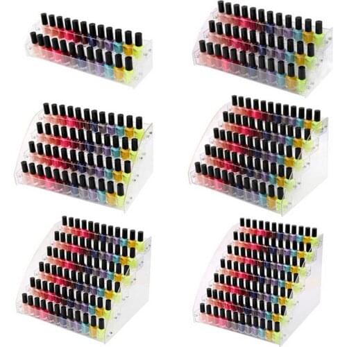 Acrylic Multi-layer Nail Art Display Nail Polish Holder Box Display Rack Stand Case Lipstick Organizer Storage Box