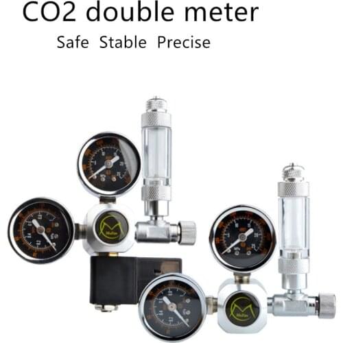 Aquarium CO2 Regulator with Check Valve Bubble Counter Magnetic Solenoid Valve Aquarium CO2 Pressure-reducing Valve