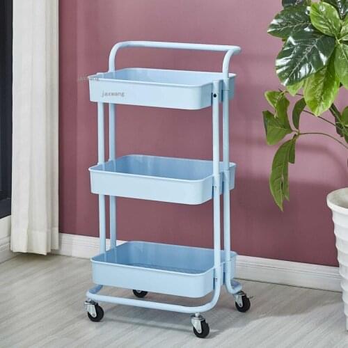 Household Furniture Kitchen Trolley Restaurant Cart Balcony Floor Flower Shelf Wrought Iron Bathroom Multi-layer Storage Rack