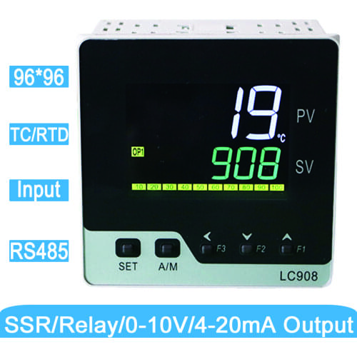 TC/RTD K E J PT100 multi input 96x96mm LCD digital intelligent pid temperature controller SSR/Relay/4-20mA/0-10V output