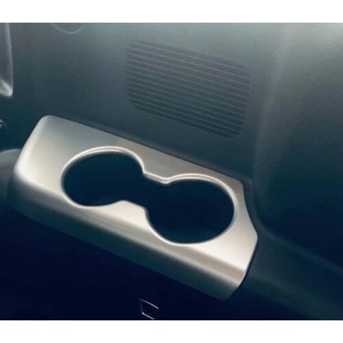 Rear Seat Water Cup Holder Cover For 2021 Toyota Highlander Car Cup Surround Frame Protector Sticker ABS Car Styling Accessories