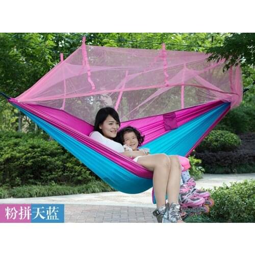 Wholesale Portable 260*140CM Tree Hanging Hammocks Outdoor Casual Swing chair with Anti-mosquito nets
