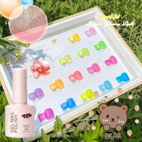 8ml Jelly Nail Polish Remove Easily Lasting Nail Accessories Salon Beauty Personal Use Translucent Nail Polish for Spring
