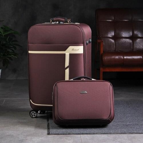 Canvas trolley luggage 20/24/28-inch large-capacity travel suitcase student oxford box business password rolling luggage