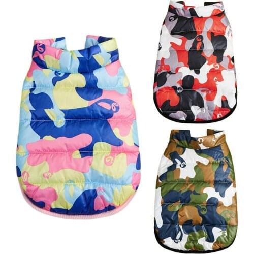 Camouflage SportsJacket Winter Warm Pet Clothing for Dog Clothes For Small Dog Coat Jacket Vest French Bulldog Costume