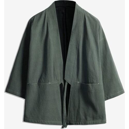 Kimono Samurai Costume Streetwear Plus Size Haori Asian Clothes Yukata Men Women Cardigan Jacket Traditioanl Japanese Clothing