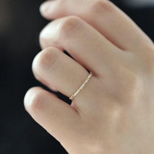 Rings For Teen Girls Class Heart White Studded Eternity Wedding Ring Women Fashion Jewelry Accessories