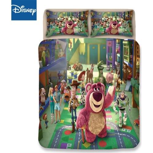 Toy Story Lotso Woody king size comforter bedding set for boys full size duvet cover 4pc bedroom decor 3d printed gift