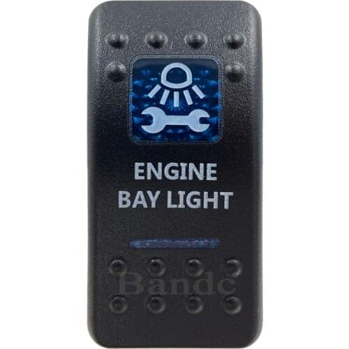 Cover Cap Only！Car Boat RV ENGINE BAY LIGHT Rocker Switch Cover Cap Blue Window Labeled Control Cap Accessories