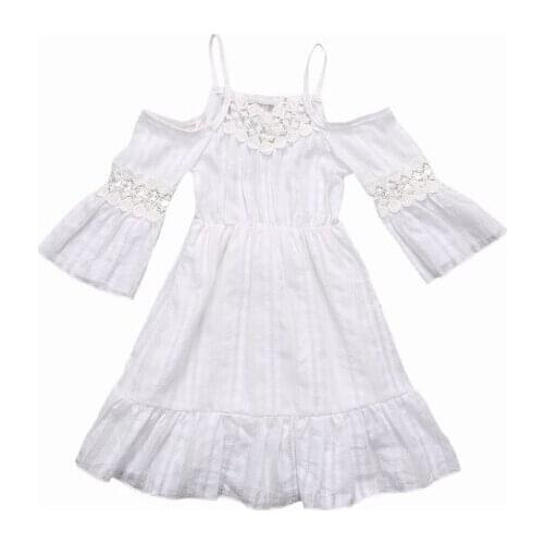 Summer Kids Baby Girls Dress Princess Lace Flower Dress Party Wedding Pageant Lace Dresses Clothes