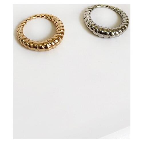 Chunky Gold Silver Color Twisted Rope Circle Rings Irregular Spiral Geometric Rings for Women Minimalist Jewelry 2020 Collection