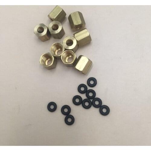 Dx4 dx5 dx7 copper nut screw with o ring for Small damper connector for mimaki roland mutoh inkjet printer for 3*2mm ink tube