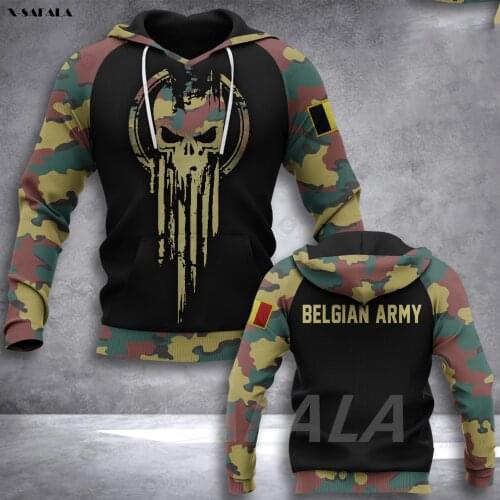 Skull Bulgari Army Veteran Flag 3D Printed Hoodie Man Female Zipper Pullover Sweatshirt Hooded Jersey Streetwear Tracksuits