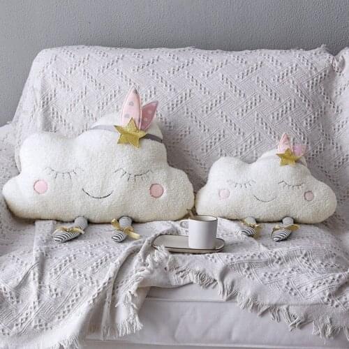 Baby Pillow Cloud Pattern Soft Cushion For Newborns Nordic Baby Room Decoration Plush Toys Cute Nursing Pillow Breastfeeding