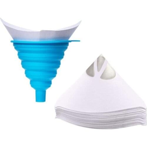 3D Printer Paper Filter Set 51Pcs/101/151Pcs PLA Photocuring Consumables UV Resin Accessories Paper and Silicone Funnel