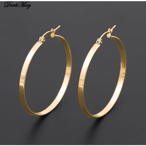 DarkMag Oversize Hoop Earrings Set Gold Color Round Circle Womens Earrings DIY 2020 Brincos Statement Jewelry