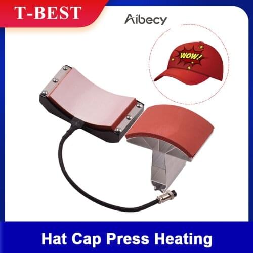 Aibecy Hat Cap Press Heating Transfer Attachment Silica Gel 5.5x3 Inch 110V 220V for Heat Press Machine Hat Heating Machine