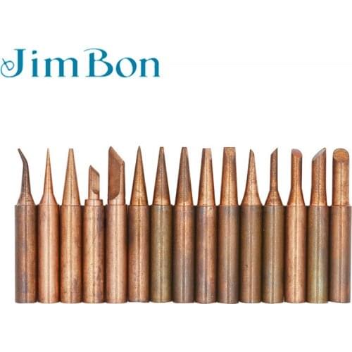 JimBon 900M T Series Pure Copper Soldering Iron Tip Lead-free Welding Sting For Hakko 936 FX-888D 852D+ Soldering Station