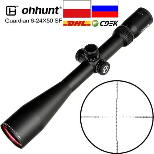 SHIP FROM Poland & Russia ohhunt Guardian 6-24X50 SF Side Parallax 1/2 Half Mil Dot Glass Etched Reticle Hunting Riflescopes