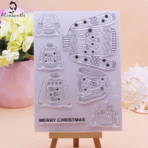 CLEAR STAMPS Christmas Deer Gingerbread Sweater Scrapbooking Handmade Card Album Paper Craft Rubber Transparent Silicon Stamp