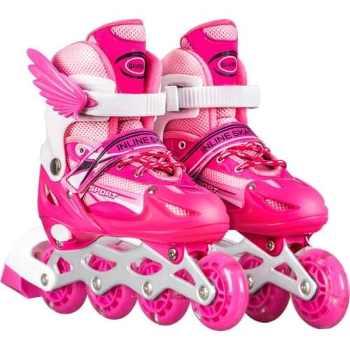 Roller skates single sparkling inline skates roller skates beginner skate shoes adjustable size skates