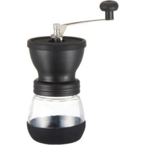 Manual Burr Coffee Bean Grinder with Fortified Glass Storage Jar Durable Cafe Bean Mill Coffee Maker Kitchen Tools