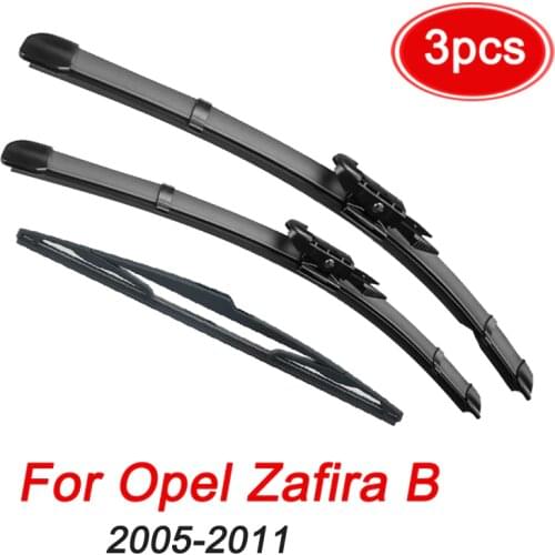 MIDOON Wiper Front Rear Wiper Blades For Vauxhall Opel Zafira B 2005 - 2011 Windshield Windscreen Window 28"+22"+14"