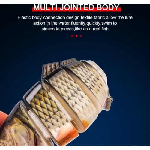 Swimbait VSJ06-5 1PCS Fishing Wobblers Lifelike Fishing Lure 6 Segments Multi Jointed Hard Bait 120mm 31g Isca Artificial Lures