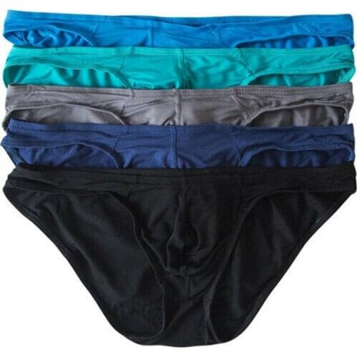 5PCS/Lots Men Sexy Modal Underwear Seamless Bugle Pouch Briefs Tanga Cueca Calzoncillos Gay Panties Cuecas Masculina Homewear