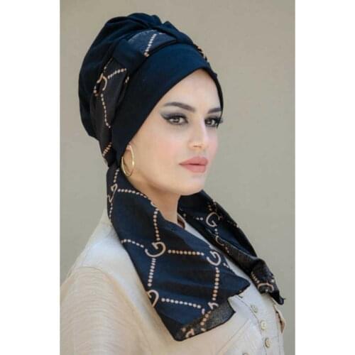2021 New Fashion Hijab Ready Made Black Foulard Bonnet Scarf Long Muslim Shawl Plain Soft Turban Tie Head Wraps For Women